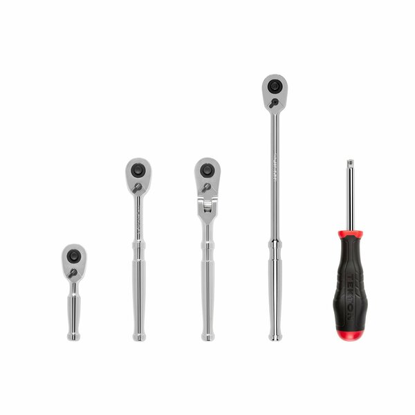 Tekton 1/4 Inch Drive Quick-Release Ratchet and Spinner Handle Set 5-Piece SDR99007